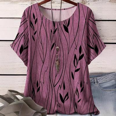 XL-7XL Plus Size Women's Personalized Printed Round Neck Top Female T-shirt