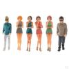 1/64 Hand Miniature Model Street Figures Doll Woman Man Scenery Table Decor