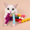 24/12/4pcs Bite-Resistant Repair Cat Toy Set - Indoor Elastic Plush Interactive Teething Toys, Games For Cats, Toys For Cats