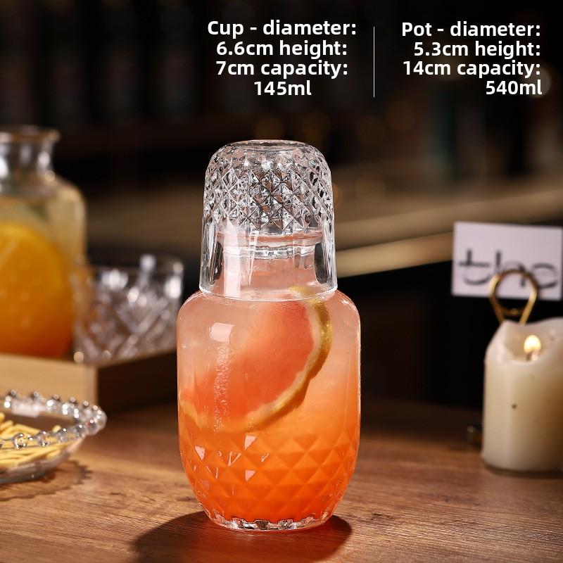 Diamond Engraved Cocktail Glass Set Single Serve Etched Juice Drink Cup Bar Atmosphere