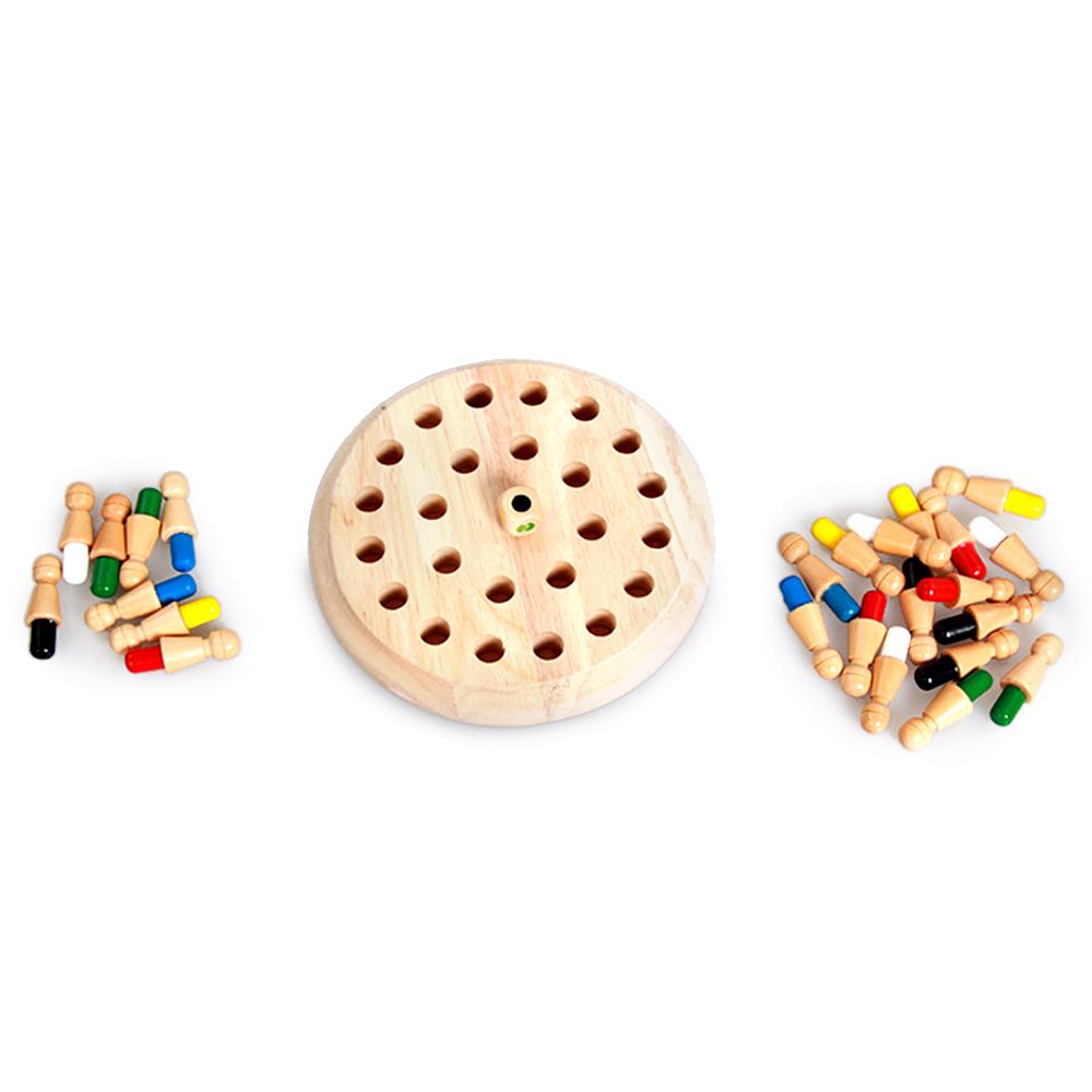 Children's Intelligent Toys Colorful Memory Chess Wooden Memory Matchstick Chess Game Memory Developing Chess Family Intellectual Toys