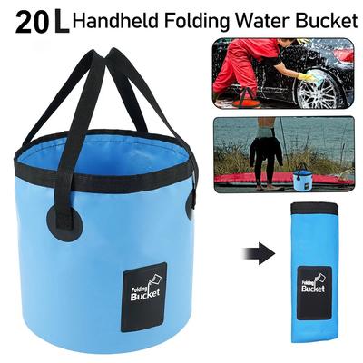 20L Waterproof Folding Bucket Portable Outdoor Travel Folding Multifunctional Car Wash Fishing Camping Fold Water Storage Bucket