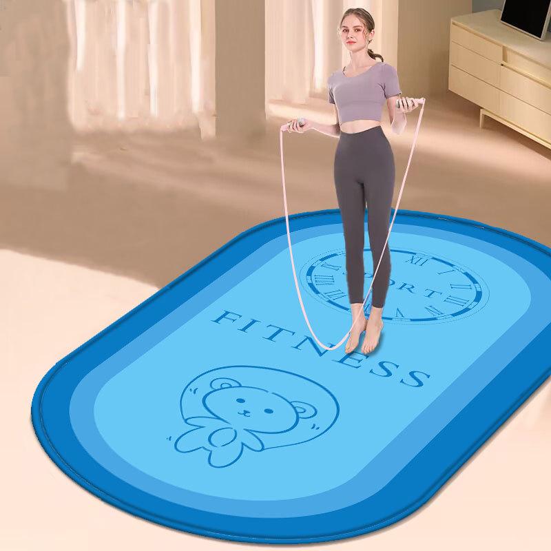 Thick Oval Diatom Mud Shock Absorption Fitness & Yoga Mat - Non-Slip, Dirt-Resistant, Sound-Insulating Jump Rope and Foot Pad