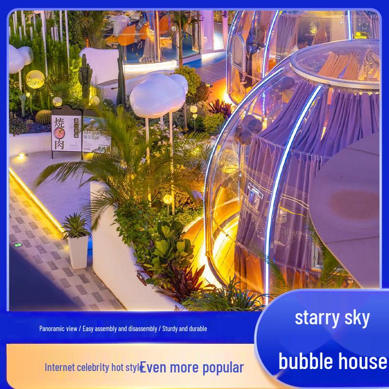 Transparent Starry Sky Bubble Tent for Weddings, Livestreams, Outdoor Camping, B&B, and Events