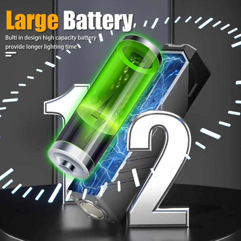 פנס פינתי נטען USB רב-תכליתי אור אווירה צבעוני פנס מגנטי, אור עבודה, פנס ראש, אופניים