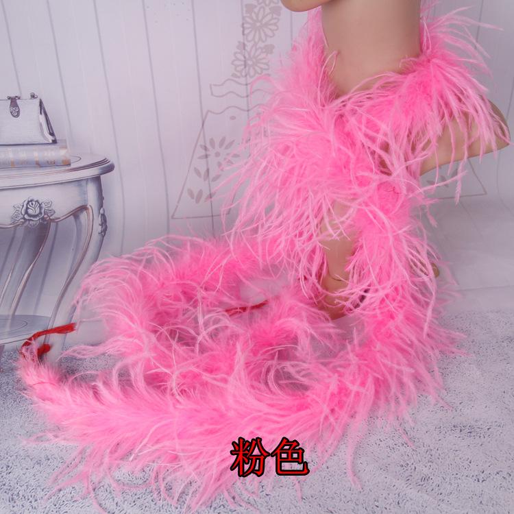 DIY 1-lagiges Natürliches Straußenfedern Boa 2 Meter Flauschiges Straußenfeder Schal für Hochzeit Party Kleid Nähen Dekoration Schal