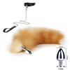 Long Fox Tail Anal Plug Sex Toy for Women Couple Stainless Steel Removable Buttplug SM Cospaly Butt Plug Tail for Adult Anal Toy