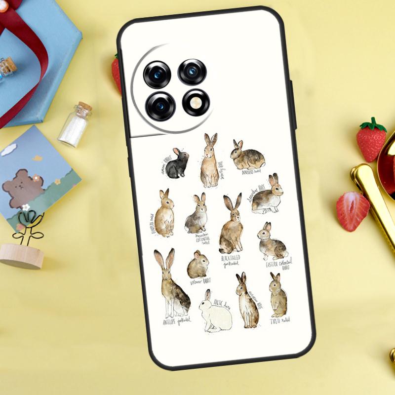 

Rabbits Bunnies Case For OnePlus Nord 5 CE 2 3 4 Lite N20 N30 OnePlus 10T 12R 13R 13T 10 11 12 13 15 Cover OnePlus 12