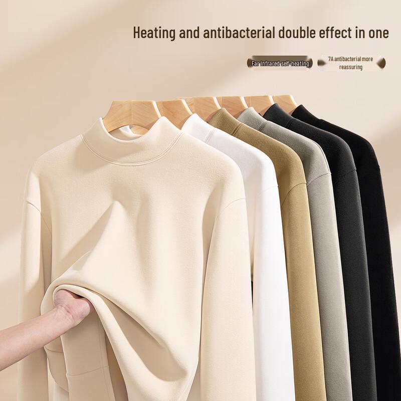 JEEP SPIRIT Men's Thermal Half-Turtleneck Long Sleeve Top