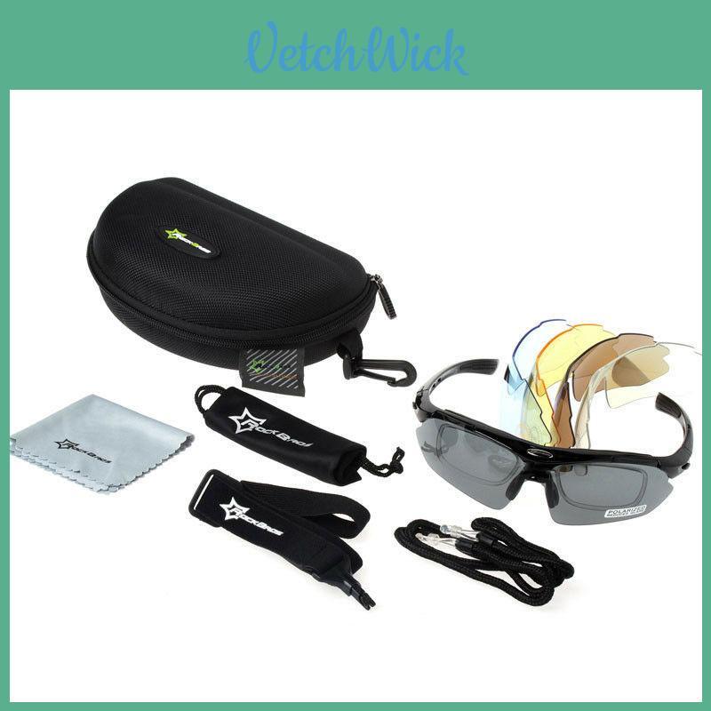 Óculos de Sol Polarizados para Ciclismo ao Ar Livre Com Cinco Lentes Intercambiáveis Para Todas as Condições Climáticas