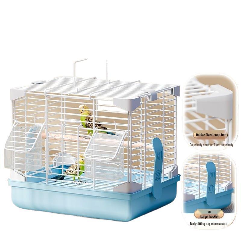 New Style Ornamental Metal Parrot Cage - Single Layer for Budgerigar, Cockatiel, Finch, and Tiger-skin Birds