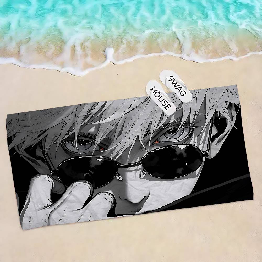 S-Satoru G-Gojo Anime Microfiber Beach Towel Absorbent Quick dry Soft Yoga Swimming Resort Mountain Climbing Towel