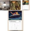 Adorable 2025 Cosmic Cat Wall Calendar With 12 Months Spiral Binding For Home Dcor