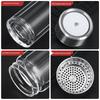 Borosilicate Double-Layer Glass Tea Infuser Bottle