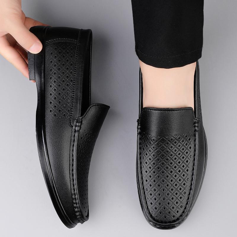Men Slip On Loafers Soft Upper Flexible Non Slip Sole For Office Walking Travel Business Daily Casual Comfortable Wear Lightweight