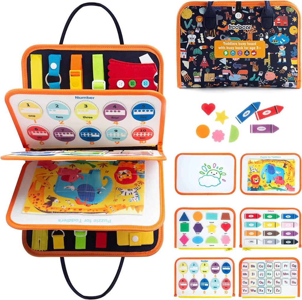 Montessori Early Childhood Educational Felt Learning Board: Teaches Dressing and Shoelace Tying.
