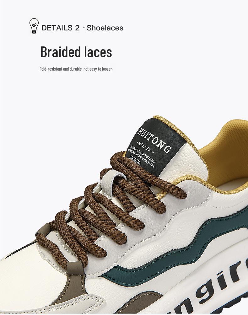 Forrest Gump Herren 2025 Herbst Leder-Sneakers: Atmungsaktive, Rutschfeste, Weichsohlige Business Casual Laufschuhe.