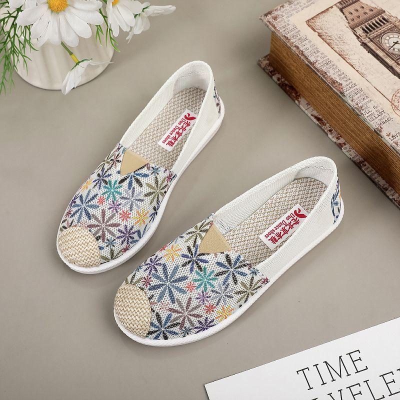 Summer New Lazy Shoes with Cloth Shoes Breathable Mesh Shoes Versatile and Lightweight Canvas Shoes
