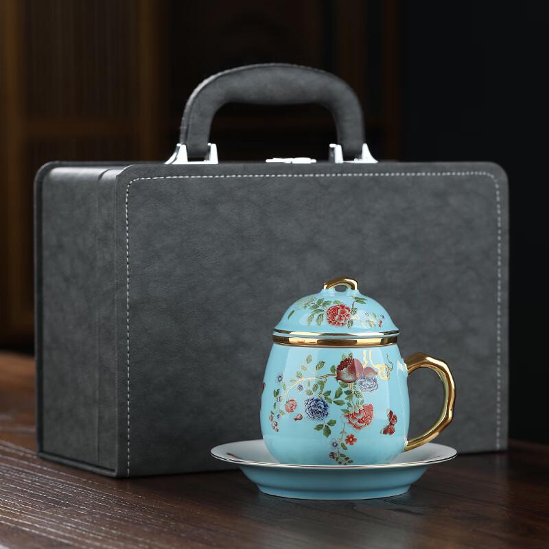 Premium Chinese Ceramic Teacup with Infuser