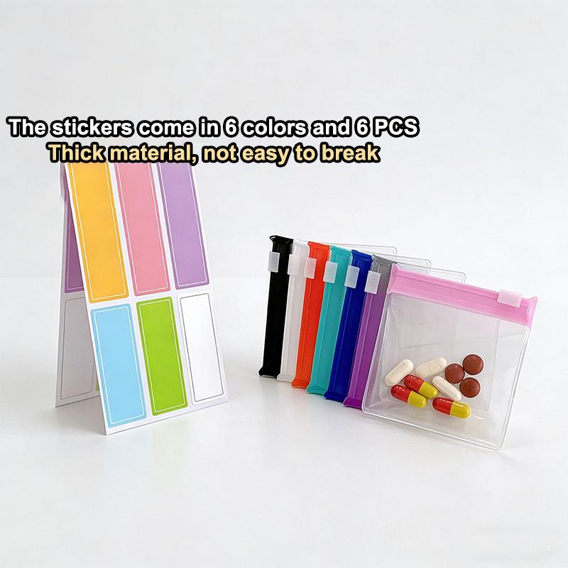 20Pcs Eva Pill Pouch Bags Reusable Zippered Pill Pouch Set Medicine Organizer Self Sealing Translucent Medicine Bags Trave