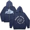 Oversized Grafische Print Rits Hoodie Dames Streetwear Y2K Hip Hop Lange Mouw Sweatshirt