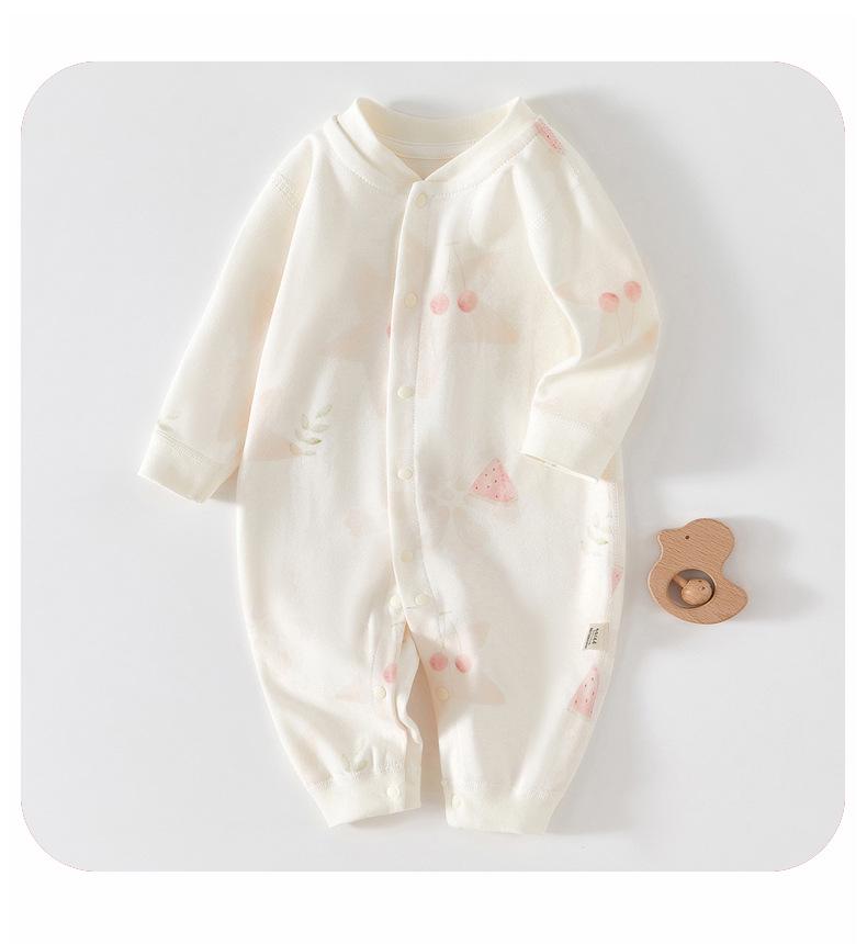 Pure Cotton Baby Romper - Boneless Infant Jumpsuit for Spring & Autumn