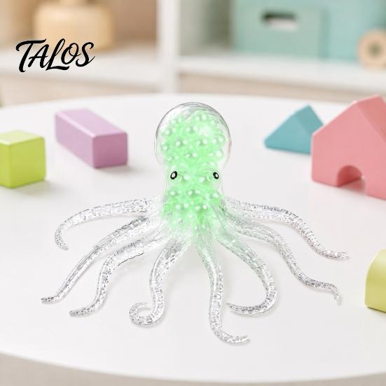 Hand Exercise Ball Bead Filled Octopus Squeeze Toy, Stress Relief Sensory Toys Mini Fidget Toy for & Relaxation