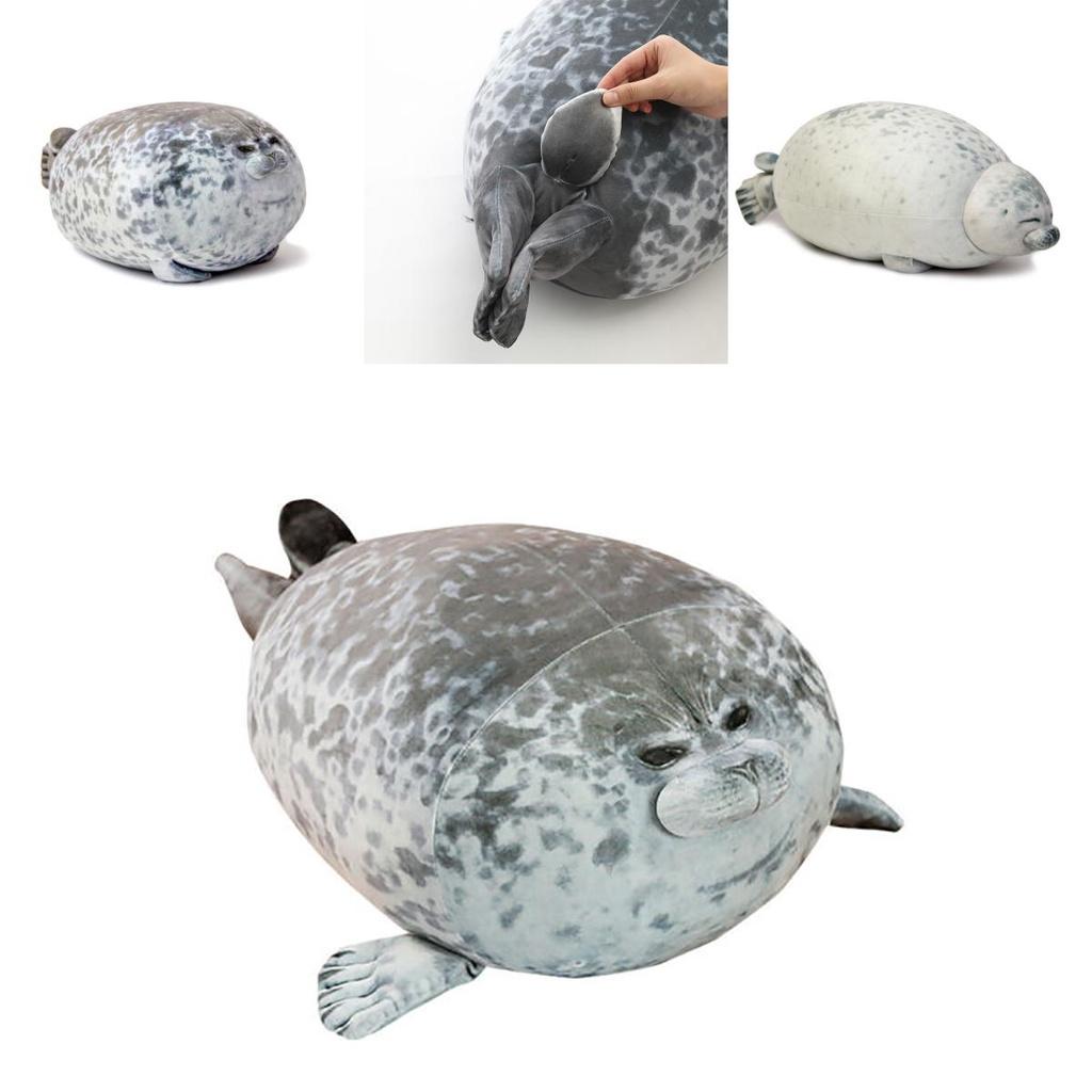 Grande Peluche Foca Tonda Animale Cuscino Animale Domestico Morbido E Carino Bambola Ripiena Oceano Regalo