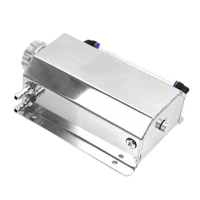 2L Coolant Overflow Tank Expansion Reservoir Aluminum Visible Coolant Level Engine Oil Can Car Accessories