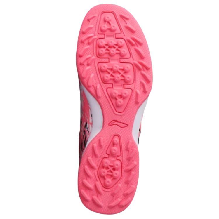 Li Ning Professional Comfortable Low Top Kids Football Shoes Fluorescent Pink Kids Football Shoes YKGU010-17