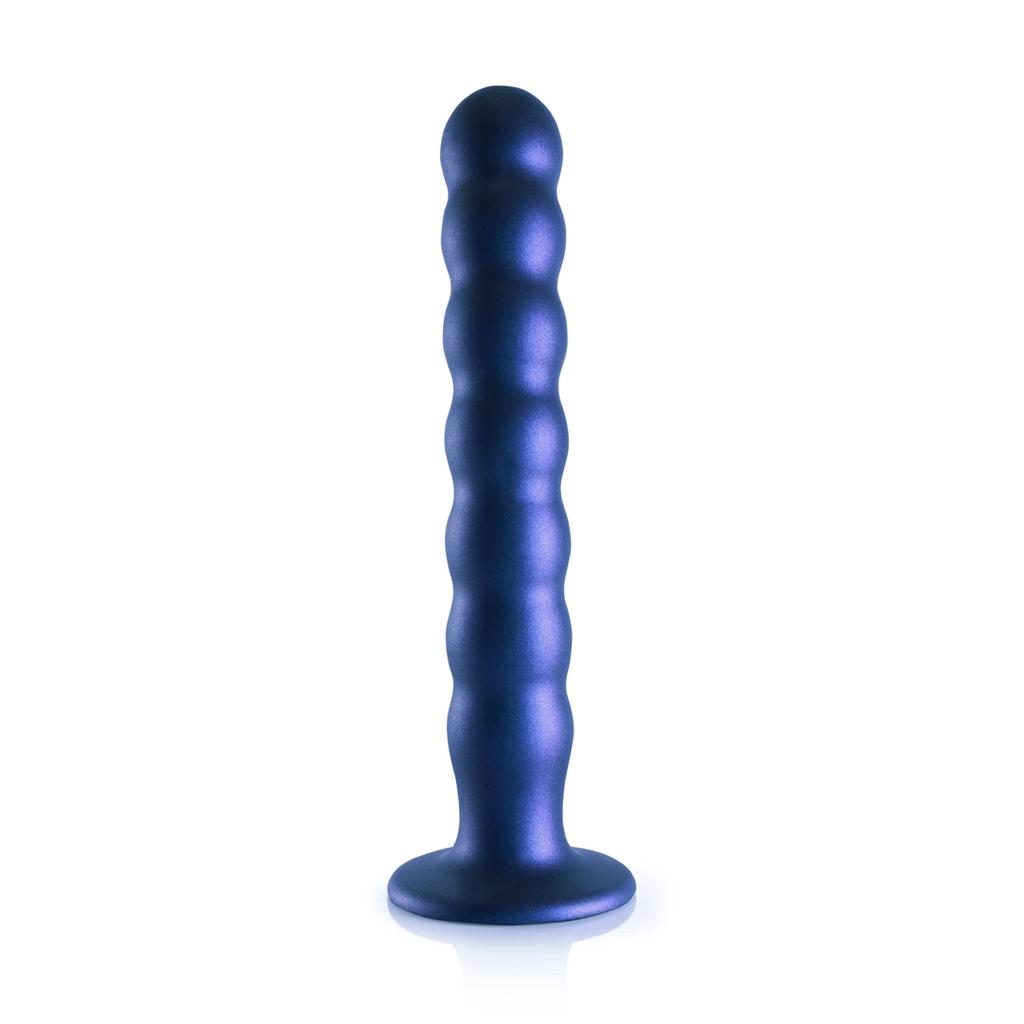 Ouch! - Silicone G-Spot Dildo with Beads - 20.5 cm