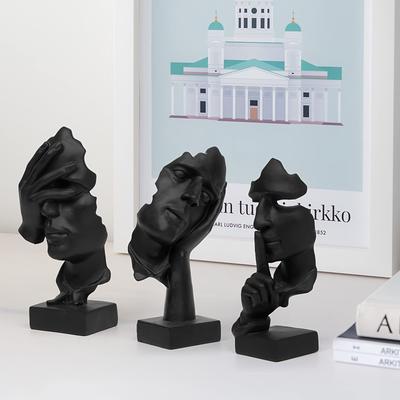 Abstract Face Art Ornaments, Light Luxury Character Living Room TV Cabinet Entrance Desk Desk Decoration, Home Decor, Room Decor