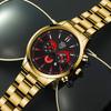 DEYROS Fashion Men's Calendar Steel Strap Watch Men's Casual Fake Three Eyes Quartz Wristwatch, Best Choice for Men's Gifts