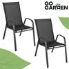 Schwarzer Metall-Gartenstuhl, 2 Stück