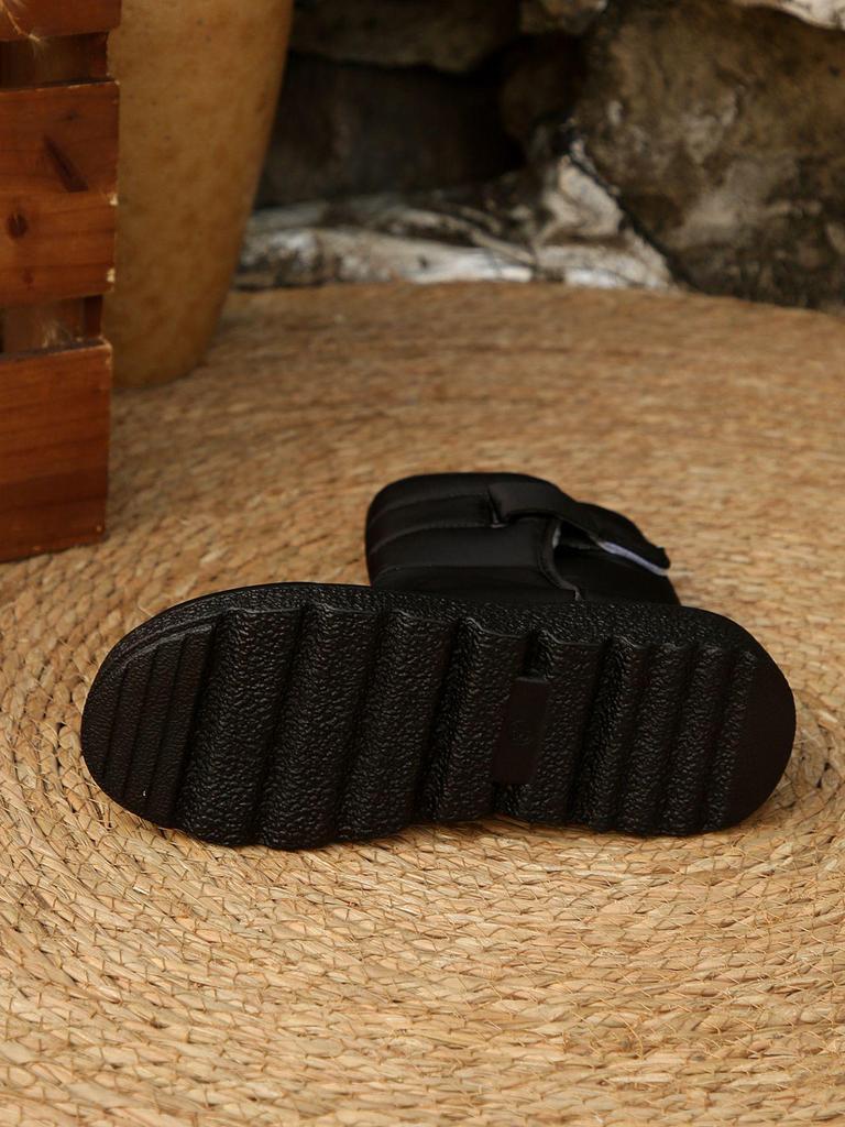 Women's Mid-Calf Waterproof Snow Boots with Magic Tape, Non-Slip Outdoor Design, Thickened and Lined for Warmth