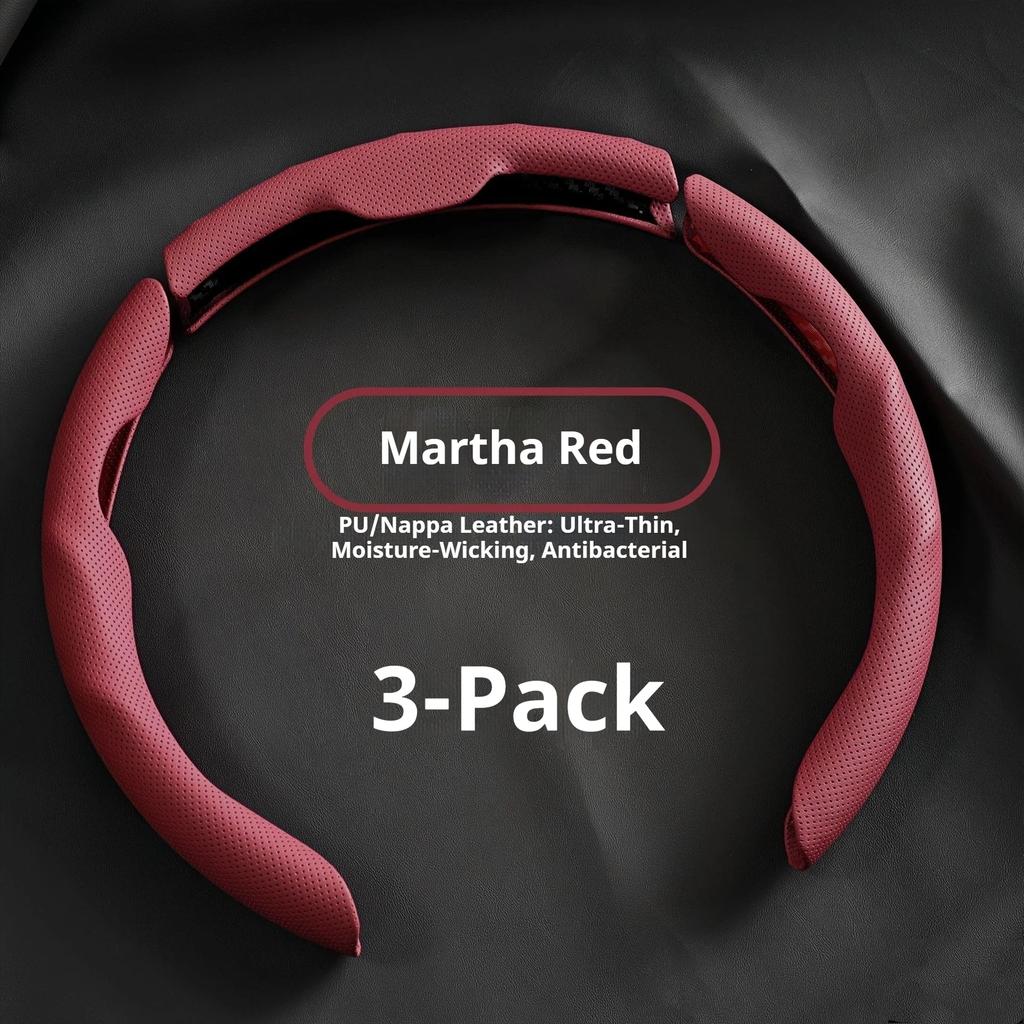 Car In Vehicle Nappa Leather Steering Wheel Cover Universal For Men And Women All Seasons Nonslip Sweatabsorbing Wearresistant