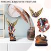 Resin Religious Angel Sculpture Desktop Ornament Holy Angel Michael Sculpture Christmas Gift Home Decor for Office Study