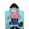 Hooded Towel Baby Bath Towel Poncho Style Beach Towel Pirates Theme Fast Drying 24" X 48" for Kids Toddlers