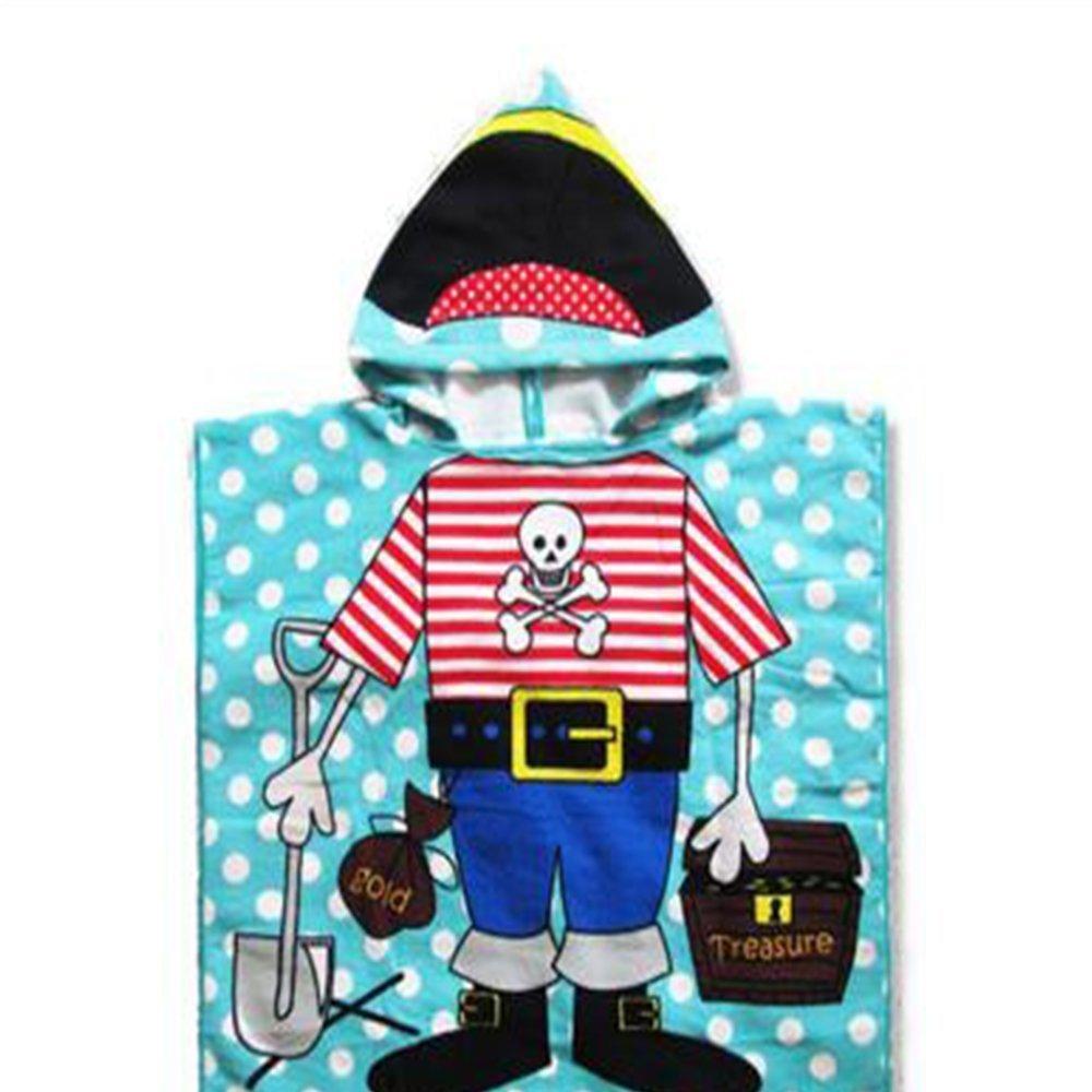 

Полотенце с капюшоном Детское банное полотенце Пончо Стиль Пляжное полотенце Пиратская тематика Быстросохнущее 24 x 48 для детей и малышей