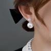 Large Pearl Hoop Earrings - French Retro, Light Luxury Style, Versatile & Elegant Design