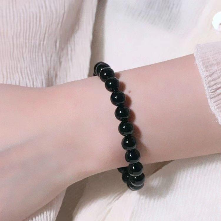 

Light luxury niche versatile black pearl necklace female personality versatile simple temperament retro collarbone chain premium neck chain