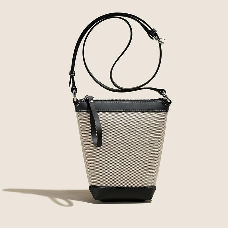 

Summer new trendy women s bags mini messenger bags woven bucket bags premium lightweight small bags чёрный