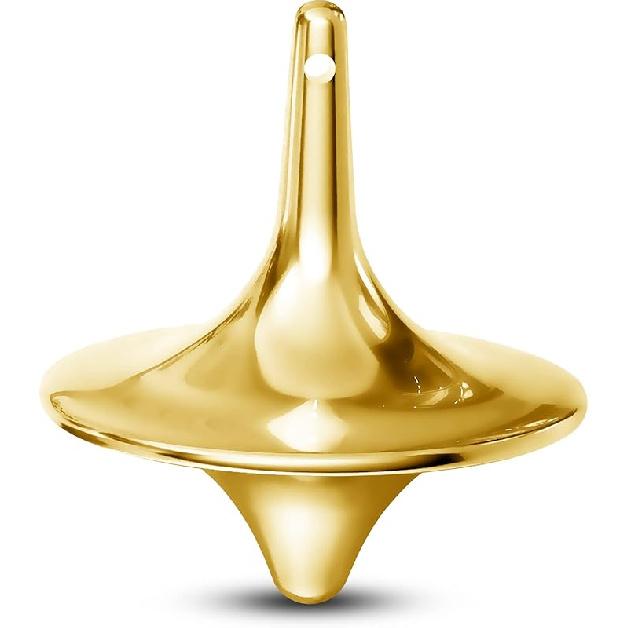 Spinning Top Accurate Metal Spinner Top Desktop Gyro Toys Little Fidget Toys (Silver,Gold, Black)