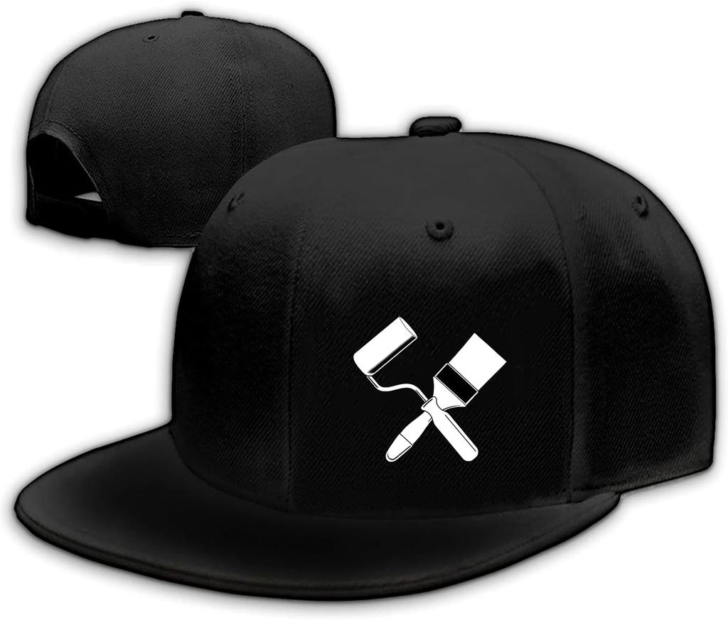 Chef Hat Flat Bill Hats for Men Funny Double Knives Kitchen Adjustable Baseball Cap Snapback Hat for Women