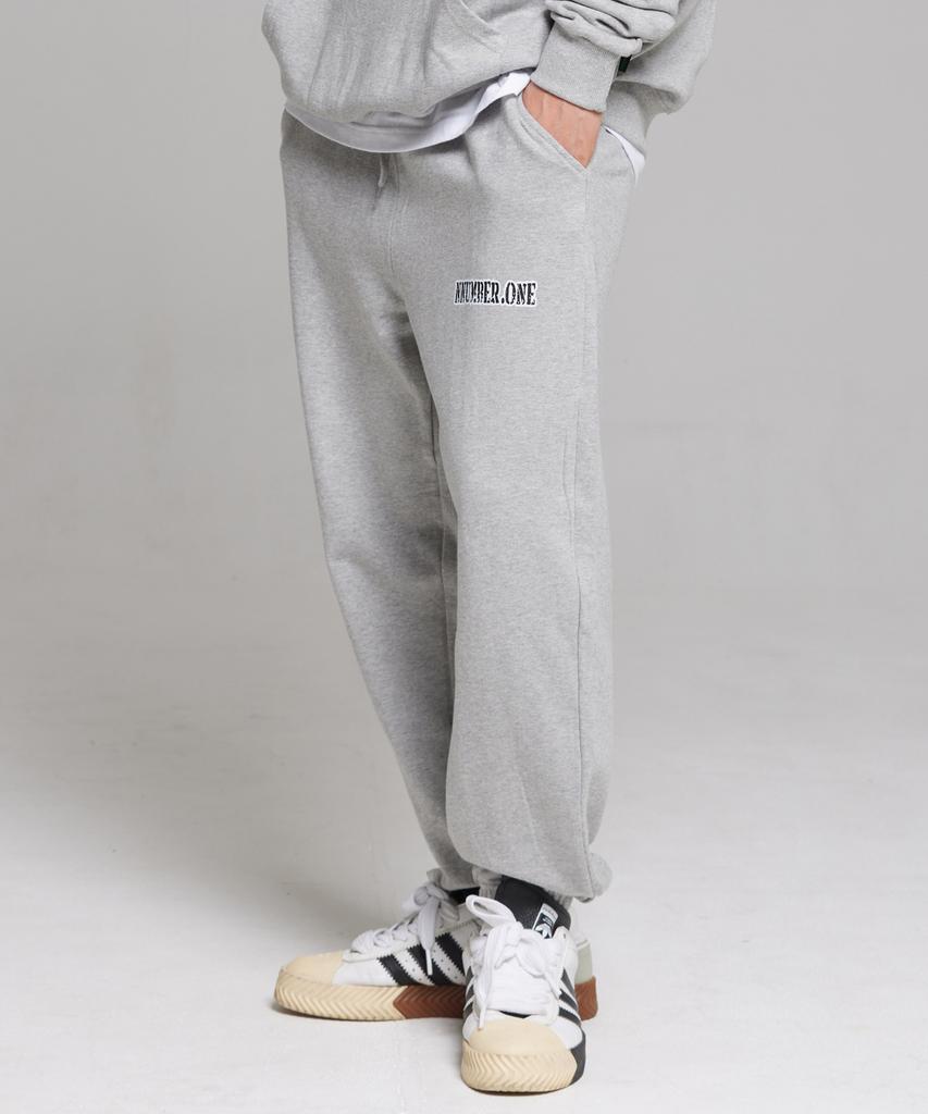 CREAM SODA LAB Lab Nno1 Logo Training Jogger Pants Gray
