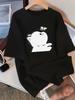 Unisexs Unisexs Cute Kitten Butterfly Print Tshirt Harajuku Shortsleeve Stylish Fashion Versatile Round Neck Top Graphic Tees