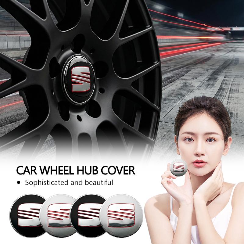 4 db/szett Autókerékagy-középkupak Felniagy Porvédő Embléma SEAT Leon MK1 MK2 MK3 5F Ibiza 6L 6J Altea Arona Tarraco Cupra Cordoba számára
