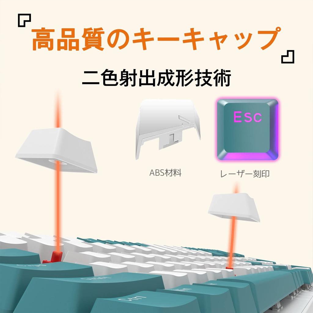 ZIYOU LANG K3 Mechanical Keyboard Gaming Keyboard 98 Keys Compact Independent Key Switch TKL Metal Spring Onboard Memory Linear Light Switch Rainbow