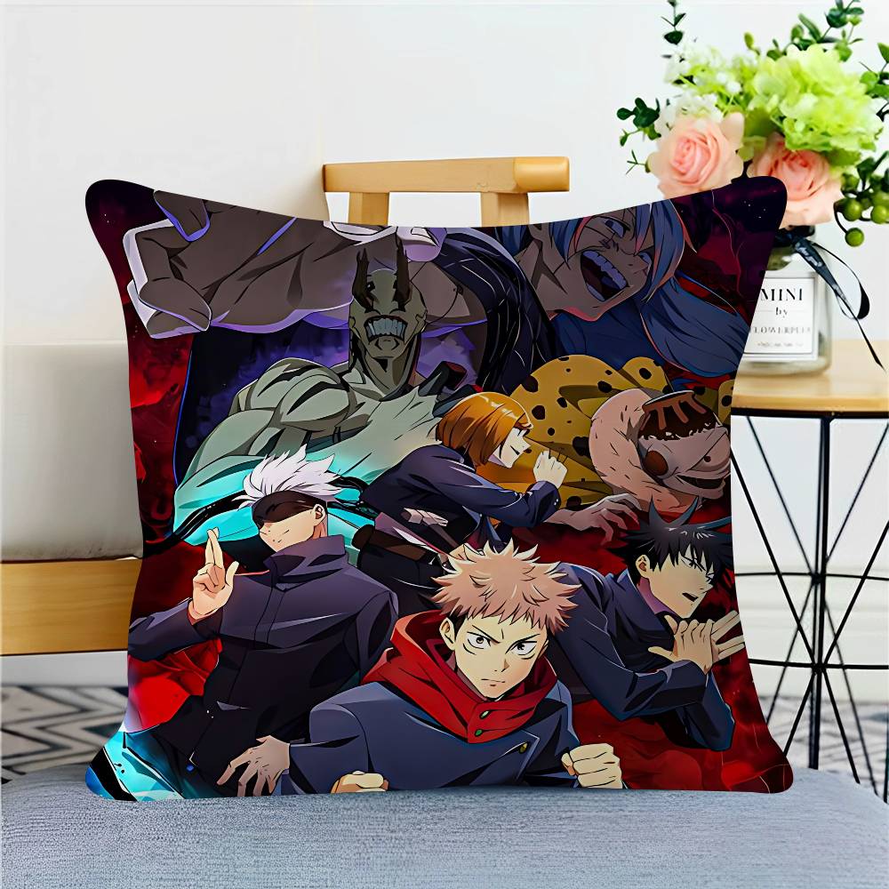 Anime J-Jujutsu-Kaisen Pillowcase Toon Gift Cushion Cover Bedroom Home Sofa Chair Seat Decor Pillow Case