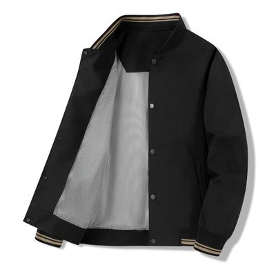 Korean Version of Loose Casual Men's High-end Bright Line Short Trendy Jacket